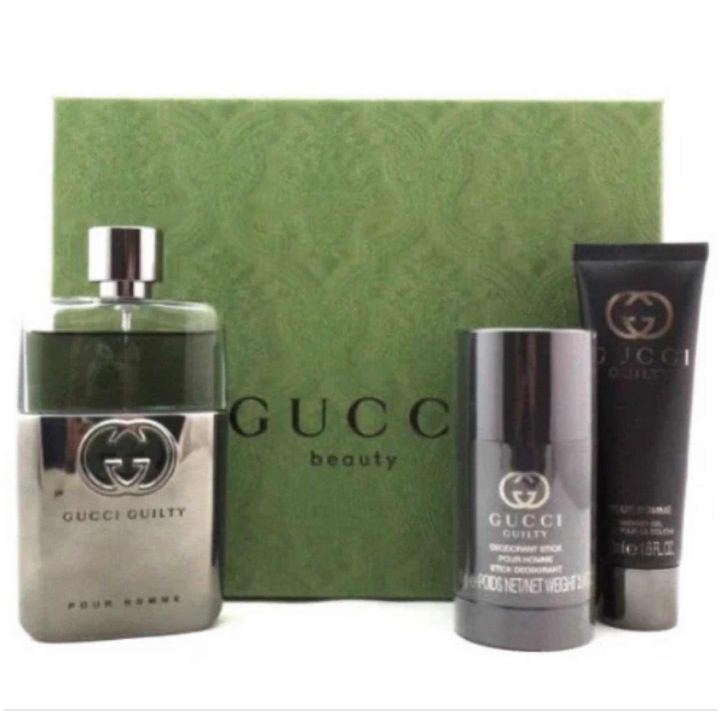 EDF Gucci Guilty 3 oz EDT Men 3-Piece Gift Set