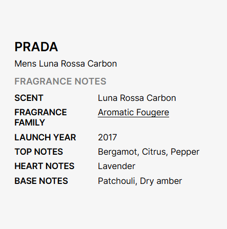 EDF PRADA LUNA ROSSA CARBON BY PRADA For MEN