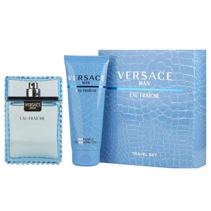 EDF Versace Man Eau Fraiche 3.4 oz EDT Men Travel Gift Set