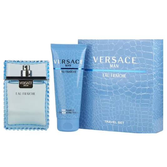 EDF Versace Man Eau Fraiche 3.4 oz EDT Men Travel Gift Set