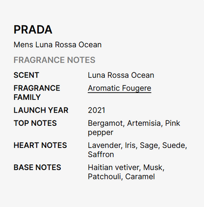 EDF PRADA LUNA ROSSA OCEAN EDT BY PRADA For MEN